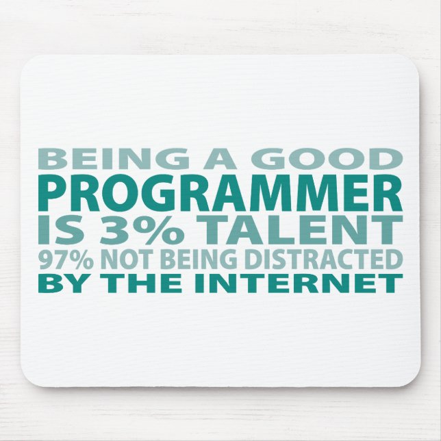 Mousepad Talento do programador 3% (Frente)