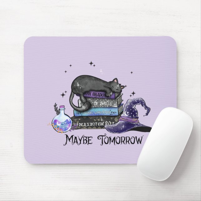 Mousepad Talvez Amanhã - Gato Negro, Livros e Víblias de Br (Com mouse)