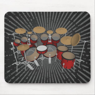 Mousepad Tambores:Kit do tambor vermelho: Modelo 3D:Mousepa