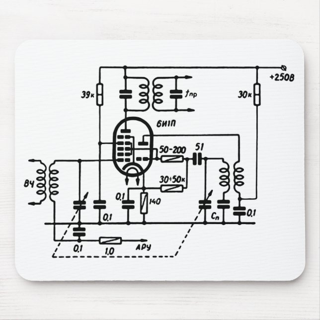 Mousepad Tampa de Mouse Conversor de Frequência ECH81 (Frente)