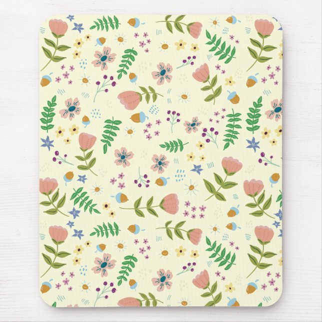 Mousepad Tampa de Mouse Floral Florestal (Frente)