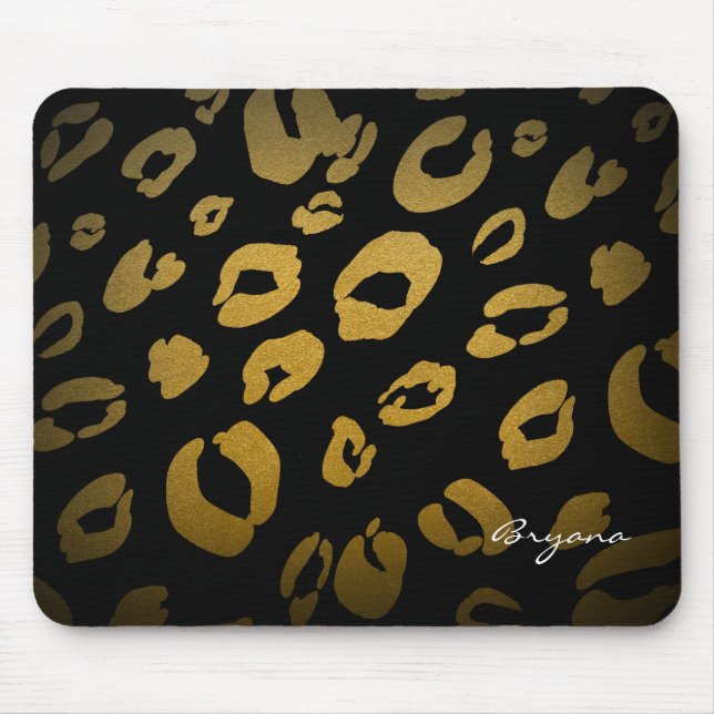Mousepad Tampa de Mouse Leopardo Guepardo Impressão Animal  (Frente)