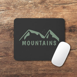 Mousepad Tampa do mouse preto das montanhas verdes