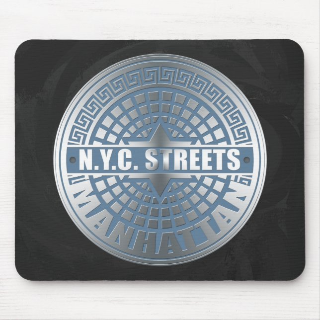 Mousepad Tampas de Bocas de Acesso Subterrâneas em Manhatta (Frente)