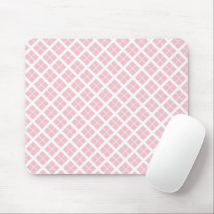 Mousepad Tampo de mesa de estudo rosa xadrez sonhador