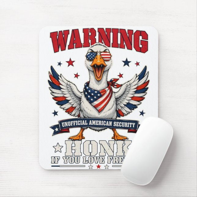 Mousepad Tampo de Mouse Angry Goose 4 de Julho (Com mouse)