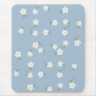 Mousepad Tampo de mouse azul empoeirado com padrão de marga