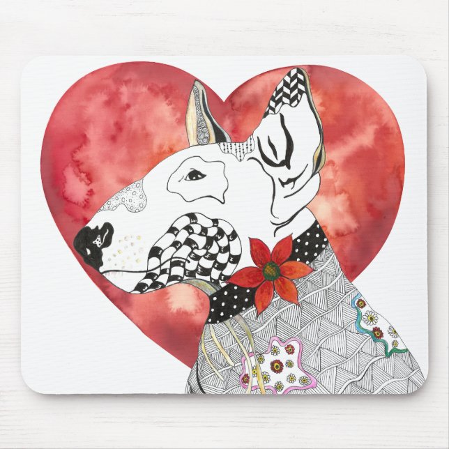 Mousepad Tampo de Mouse Bull Terrier Colorido (Frente)