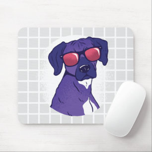 Mousepad Tampo de Mouse com Cachorro Legal e Óculos de Sol