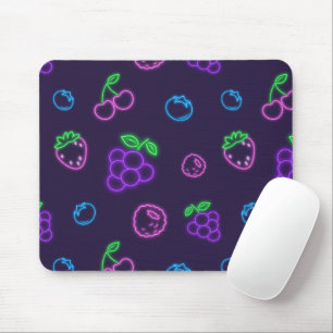 Mousepad Tampo de Mouse com Padrão de Frutas Neon