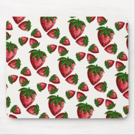 Mousepad Tampo de Mouse com Padrão de Morango Doce Fruta