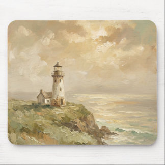 Mousepad Tampo de Mouse com Pintura a Óleo de Farol Costeir