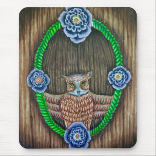 Mousepad Tampo de Mouse Coruja Majestosa