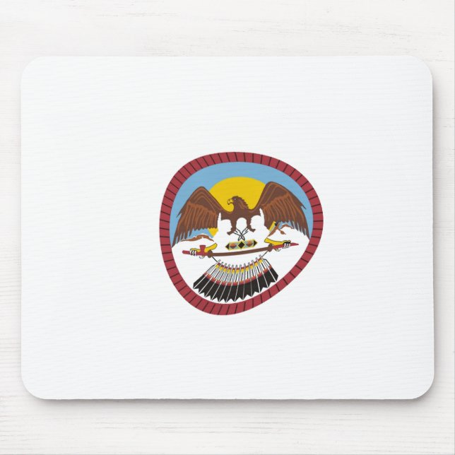 Mousepad Tampo de Mouse da Bandeira da Tribo Ute (Frente)