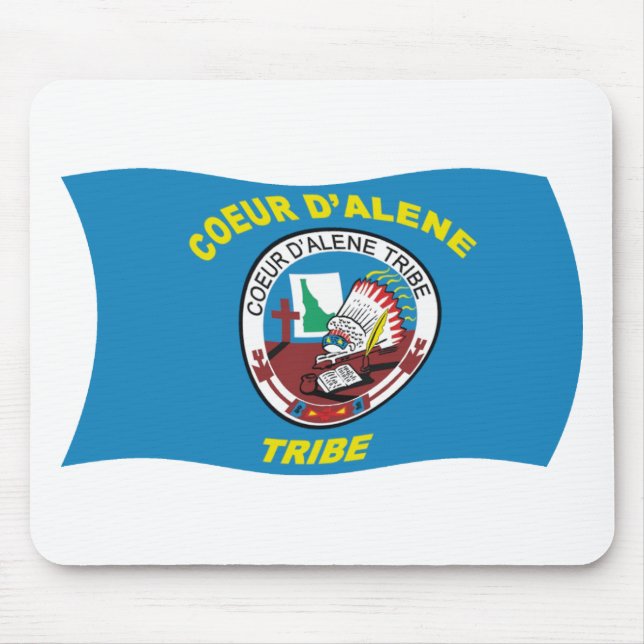 Mousepad Tampo de Mouse da Bandeira de Coeur d'Alene (Frente)