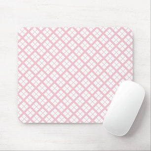 Mousepad Tampo de Mouse de Mesa Xadrez Rosa Romântico