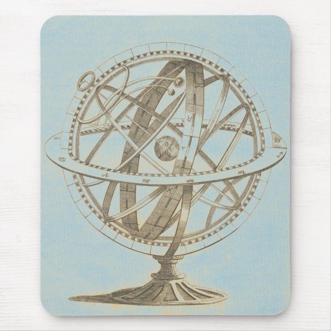 Mousepad Tampo de Mouse Esboço Original da Esfera Armilar (Frente)