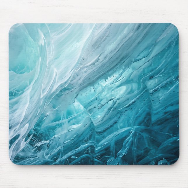 Mousepad Tampo de Mouse Gelo Azul Abstrato (Frente)