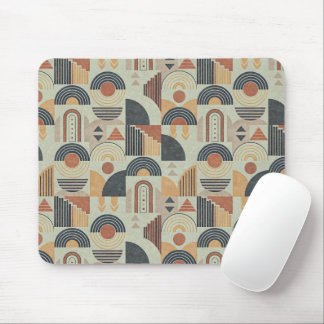 Mousepad Tampo de Mouse Geométrico Retro Verde Salvia
