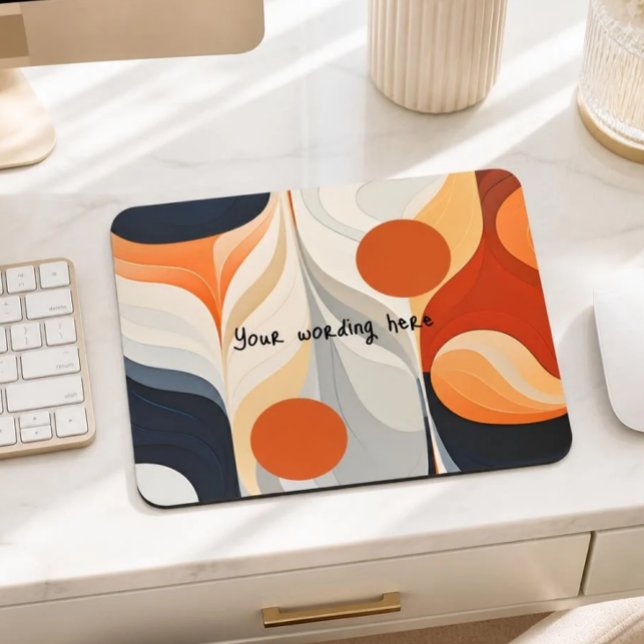 Mousepad Tampo de Mouse Geoshapes Vermelho Laranja (Criador carregado)