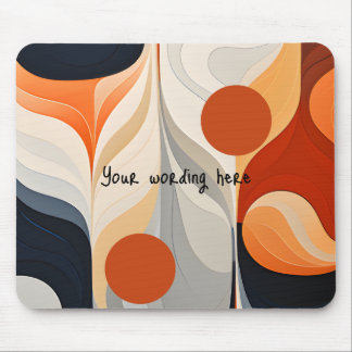 Mousepad Tampo de Mouse Geoshapes Vermelho Laranja