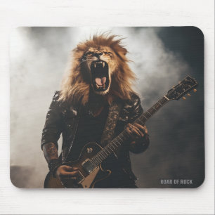 Mousepad Tampo de Mouse Guitarrista Leão Legal Música Rock