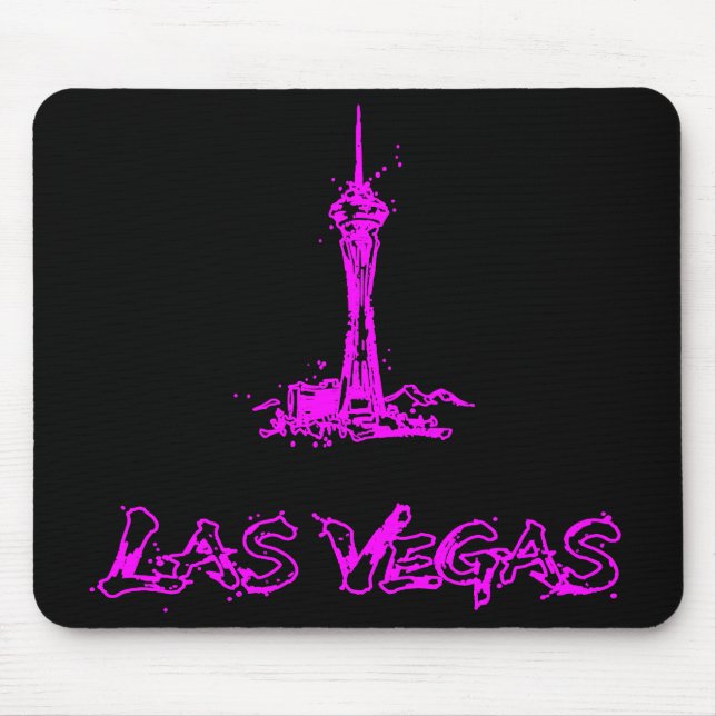 Mousepad Tampo de Mouse Las Vegas Stratosphere Neon Rosa De (Frente)