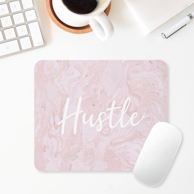 Mousepad Tampo de Mouse Mármore Rosa Moderno Hustle (Criador carregado)