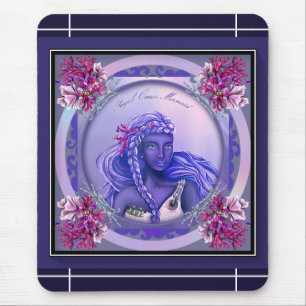 Mousepad Tampo de Mouse Mermaid Oceano Roxo