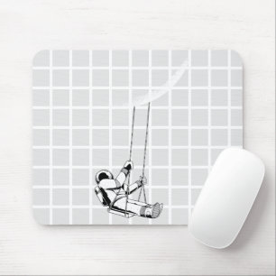 Mousepad Tampo de Mouse Minimalista Astronauta Balançando n