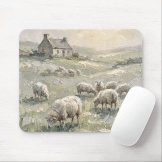 Mousepad Tampo de Mouse Paisagem Rústica de Fazenda Antiga