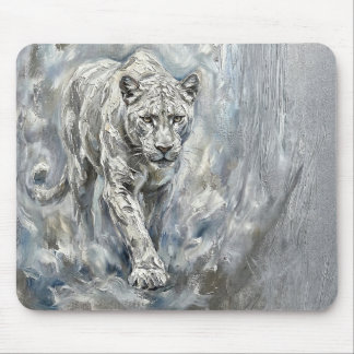 Mousepad Tampo de Mouse Pantera Branca – Arte de Mesa Majes