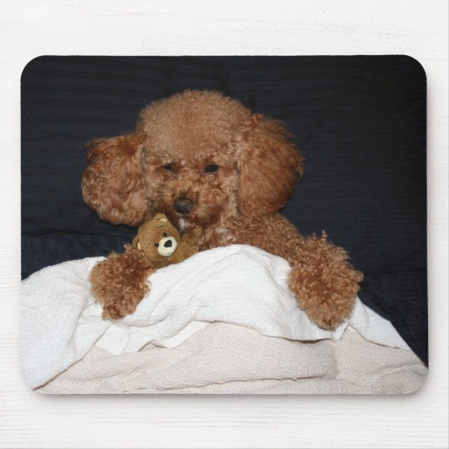 Mousepad Tampo de Mouse Poodle de Cabeça Vermelha - Sonolen (Frente)