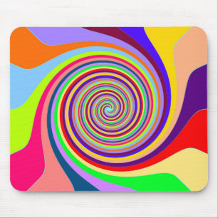 Mousepad Tampo de Mouse Redemoinho Multicolorido Abstrato