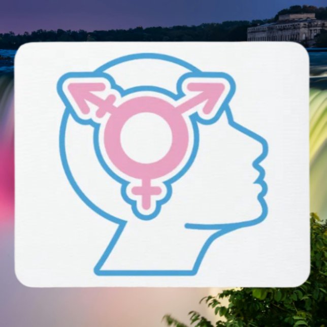 Mousepad Tampo de Mouse Símbolo do Orgulho Trans (Criador carregado)