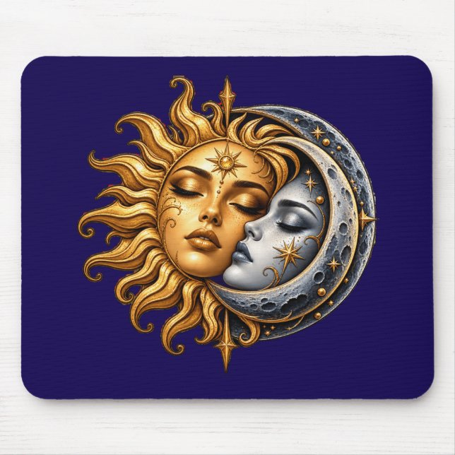 Mousepad Tampo de Mouse Sol e Lua Celestial - Gol Místico (Frente)