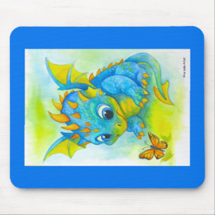 Mousepad Tampo de Rato de Bebê Dragão Curioso