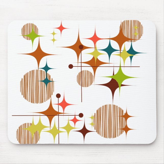 Mousepad Tampo de Rato Meia-Centúria Moderna Explosões Este (Frente)