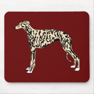 Mousepad Tan Brindle Greyhound