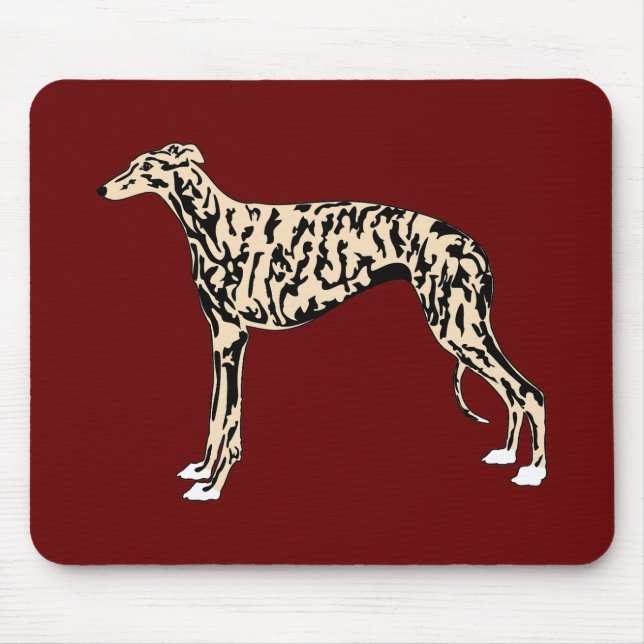 Mousepad Tan Brindle Greyhound (Frente)