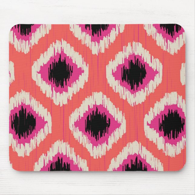 Mousepad Tangerina Ikat - por TDStudio (Frente)