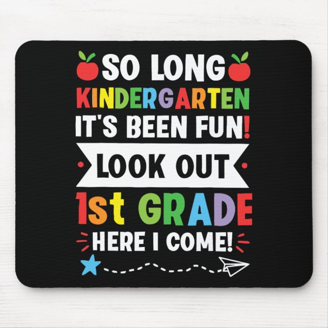 Mousepad Tão Longo Jardim de Infância 1 rua Aqui Eu Vim Gra (Frente)