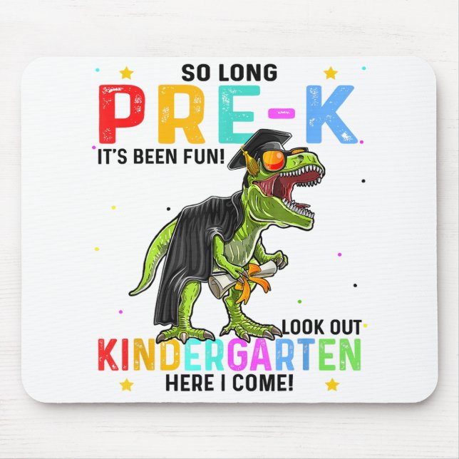 Mousepad Tão Longo Jardim Pré-K Aqui Eu Vim Dinossauro Gr (Frente)