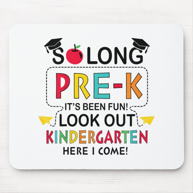 Mousepad Tão Longo Pré-Jardim do K Aqui Formando No Dia Pas (Frente)