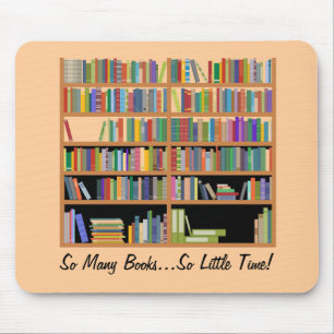 Mousepad Tão muitos livros (customizáveis)
