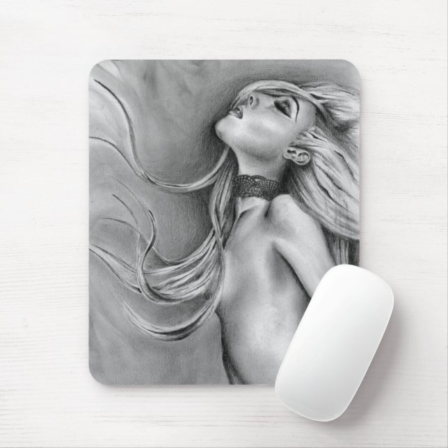 Mousepad Tão Viva Mãe Monstro Sexy Blona Arte Original (Com mouse)