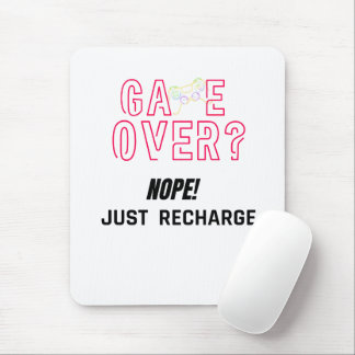 Mousepad Tapeçaria de Jogo Neon Game Over Gamer Recarregar