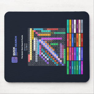 Mousepad Tapeçaria de Mouse com Puzzle de Palavras Rápidas
