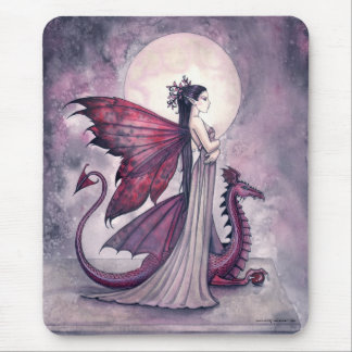 Mousepad Tapeçaria de Rato Fada Gótica e Dragão