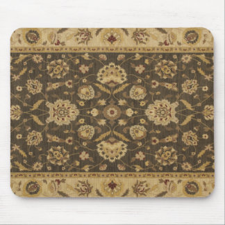 Mousepad Tapeçaria floral do ouro de verde floresta